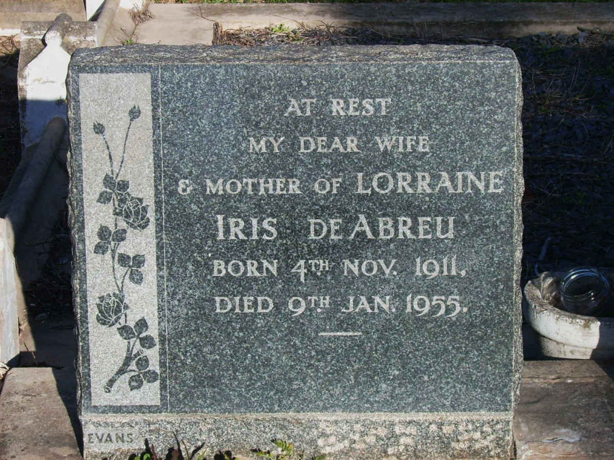 ABREAU Iris, de 1911-1955