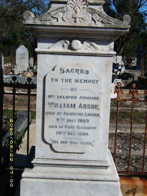 ABSON William 1869-1904