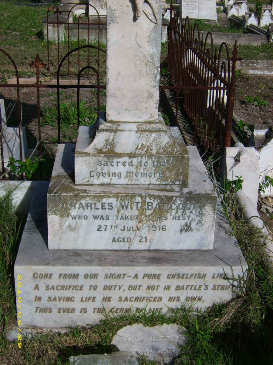 BADCOCK Charles W.T. -1916