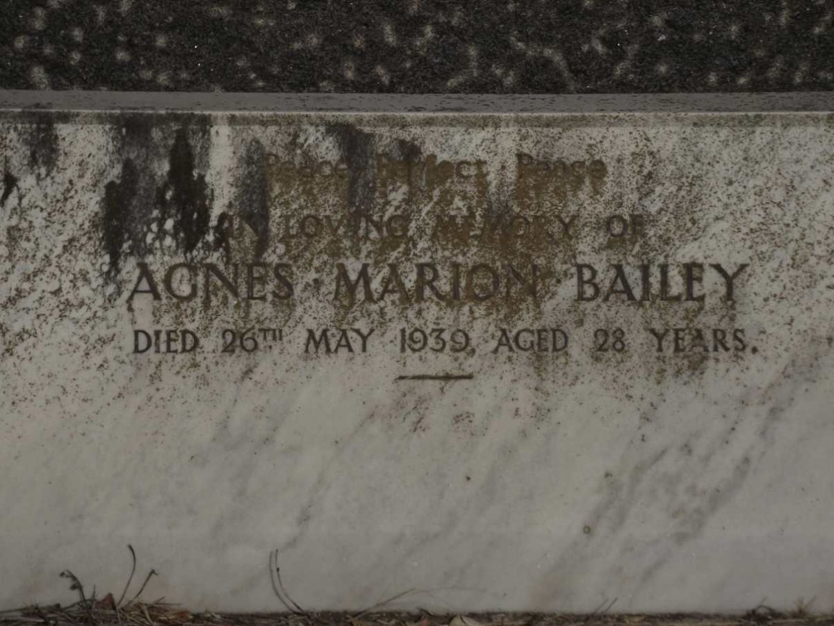 BAILEY Agnes Marion -1939