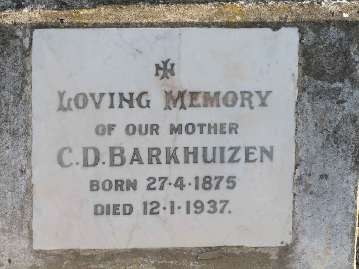 BARKHUIZEN C.D. 1875-1937