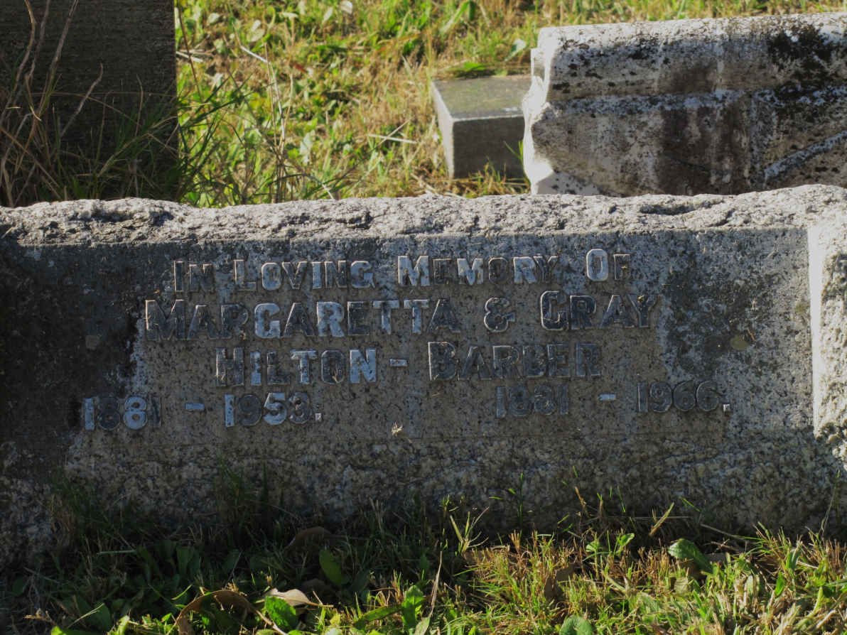BARBER Gray, HILTON 1881-1966 &amp; Margaretta 1881-1953