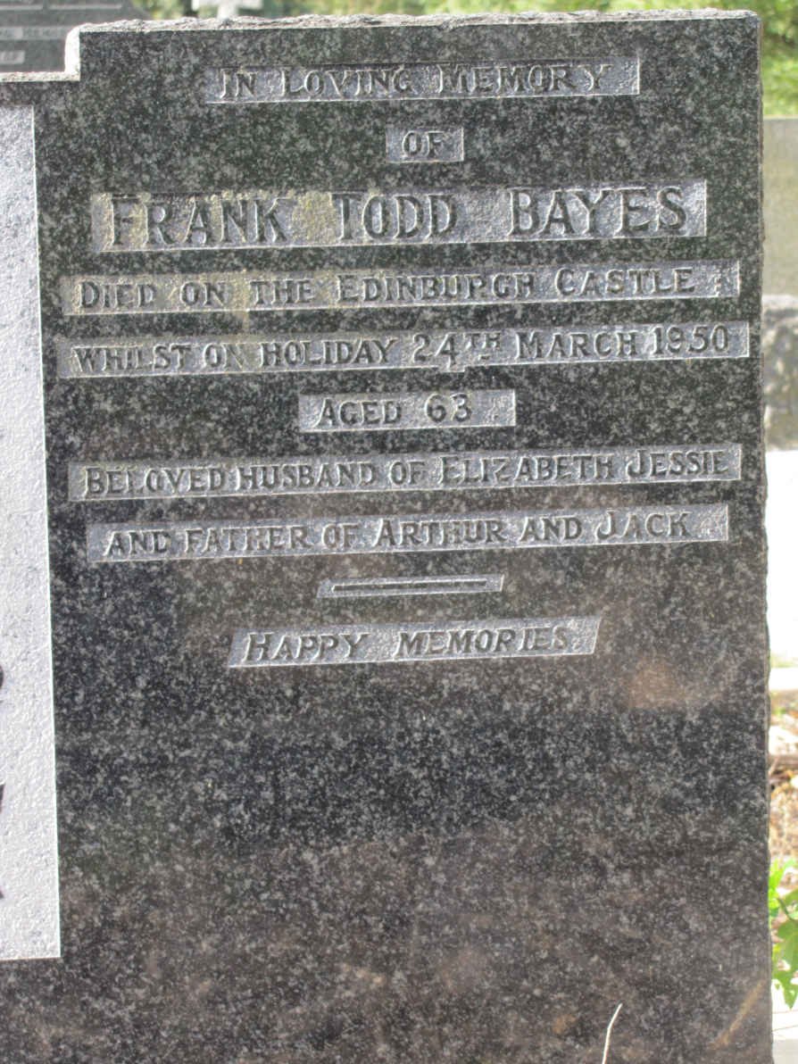 BAYES Frank Todd -1950