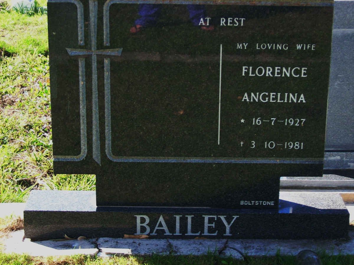 BAILEY Florence Angelina 1927-1981