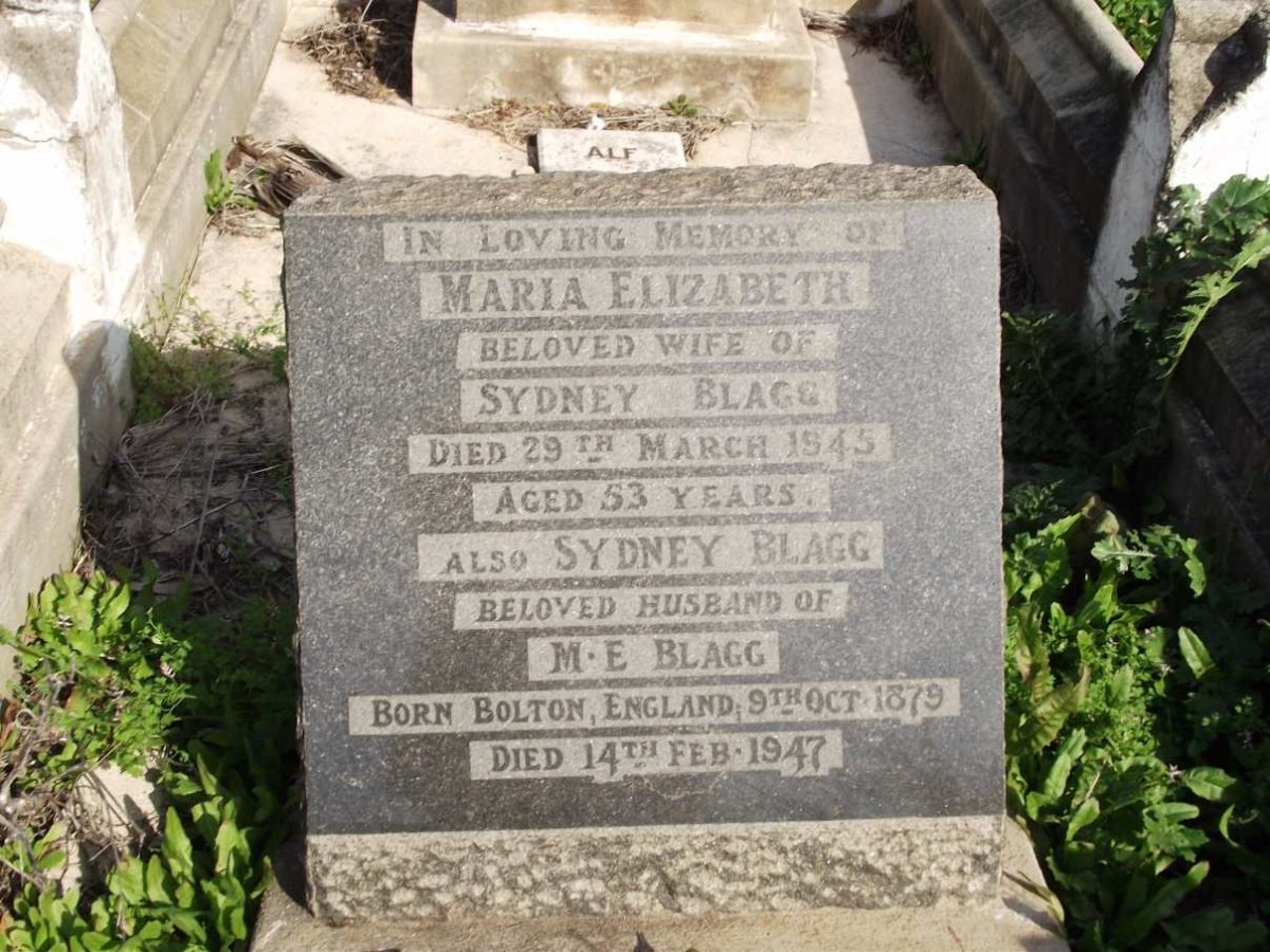 BLAGG Sydney 1879-1947 &amp; Maria Elizabeth -1945