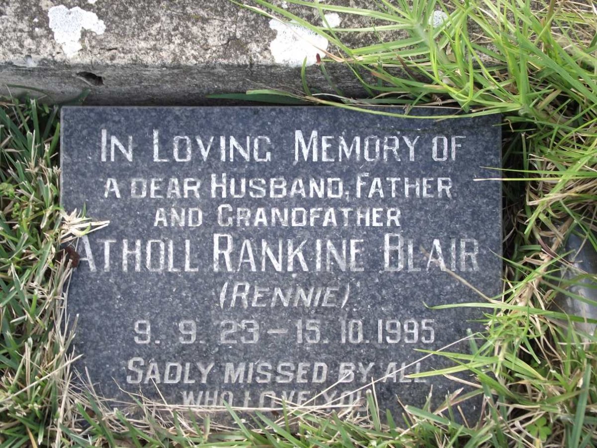 BLAIR Athol Rankine 1923-1995