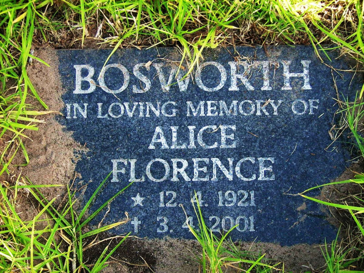 BOSWORTH Alice Florence 1921-2001