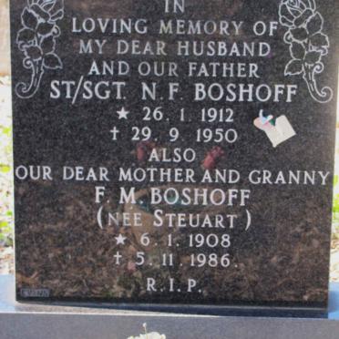 BOSHOFF N.F. 1912-1950 &amp; F.M. STEUART 1908-1986