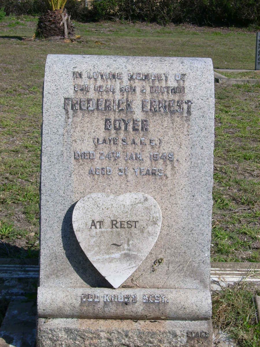 BOYER Frederick Ernest -1945