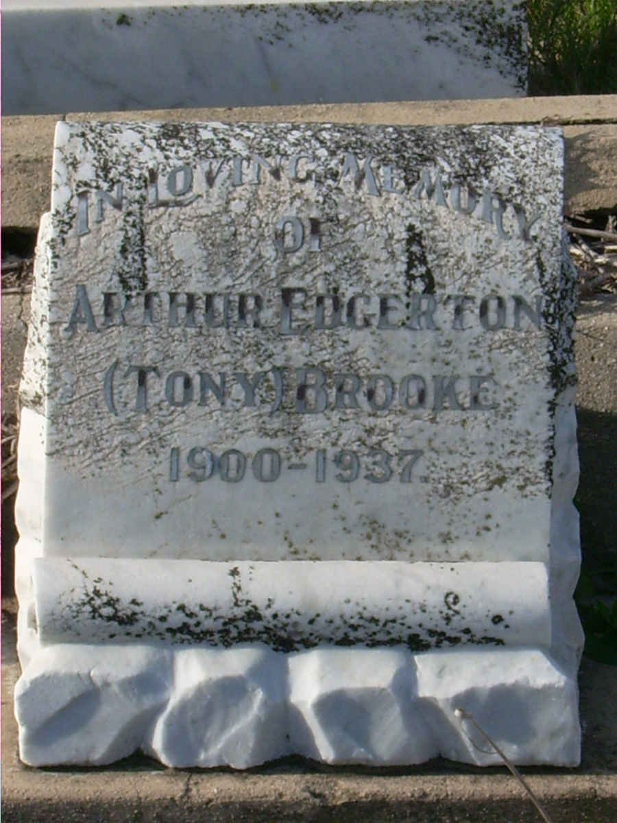 BROOKE Arthur Edgerton 1900-1937
