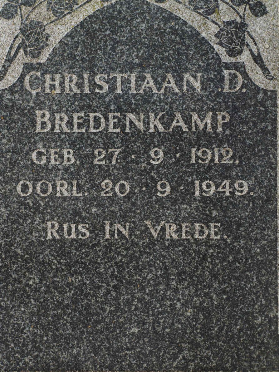 BREDENKAMP Christiaan D. 1912-1949