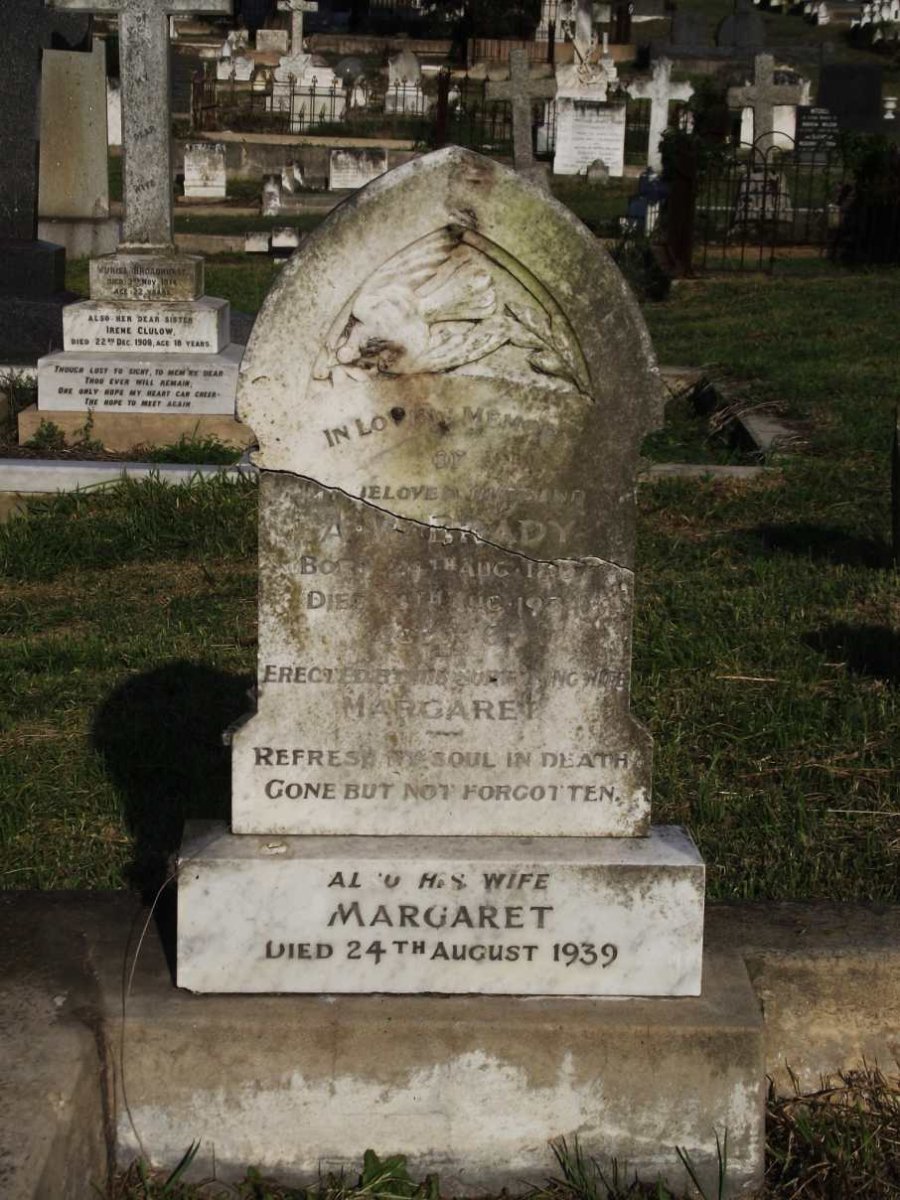 BRADY A.W. 1867-1934 &amp; Margaret -1939
