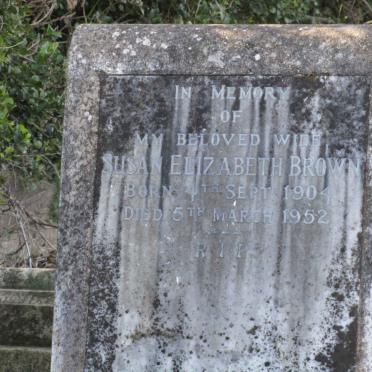 BROWN Susan Elizabeth 1904-1952