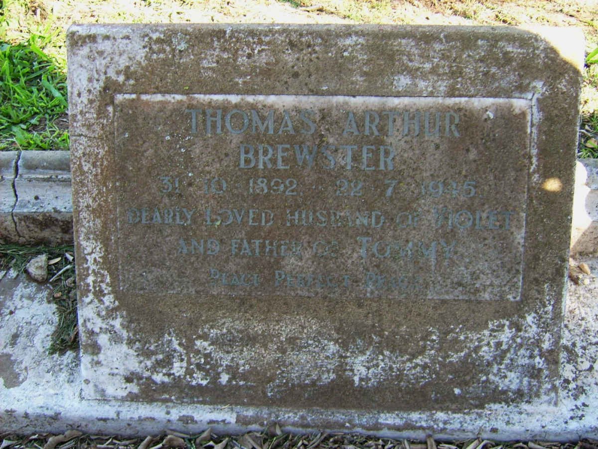 BREWSTER Thomas Arthur 1892-1945