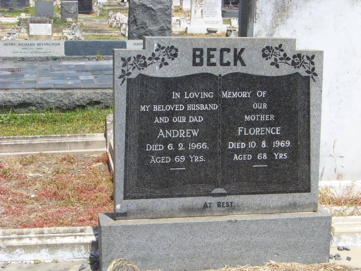 BECK Andrew -1966 &amp; Florence -1969