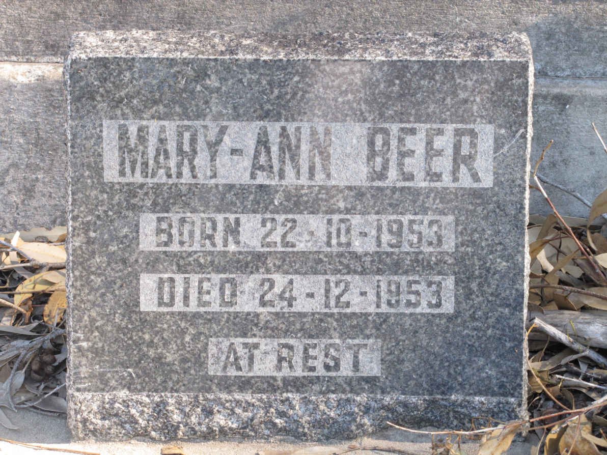BEER Mary-Ann 1953-1953