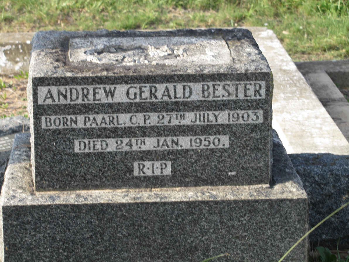 BESTER Andrew Gerald 1903-1950
