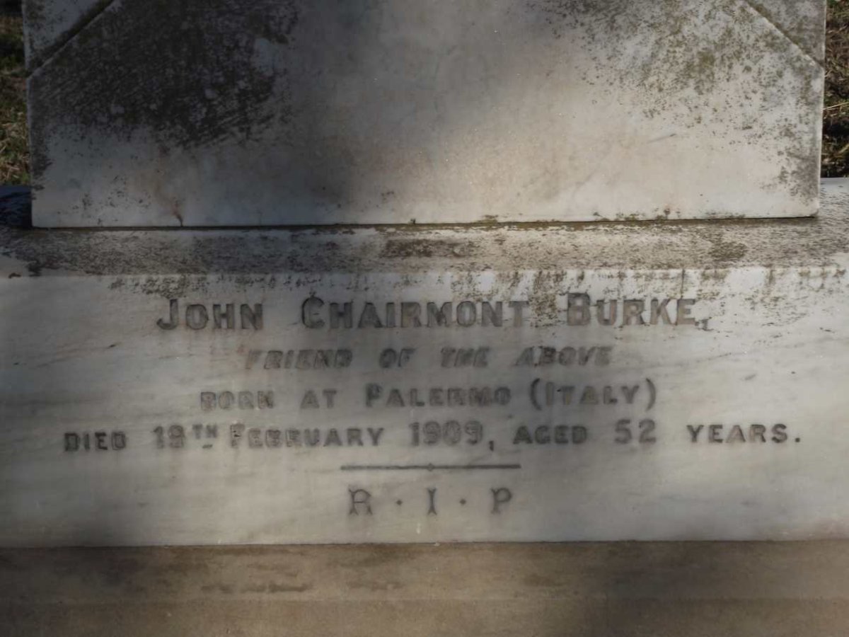 BURKE John Clairmont -1909