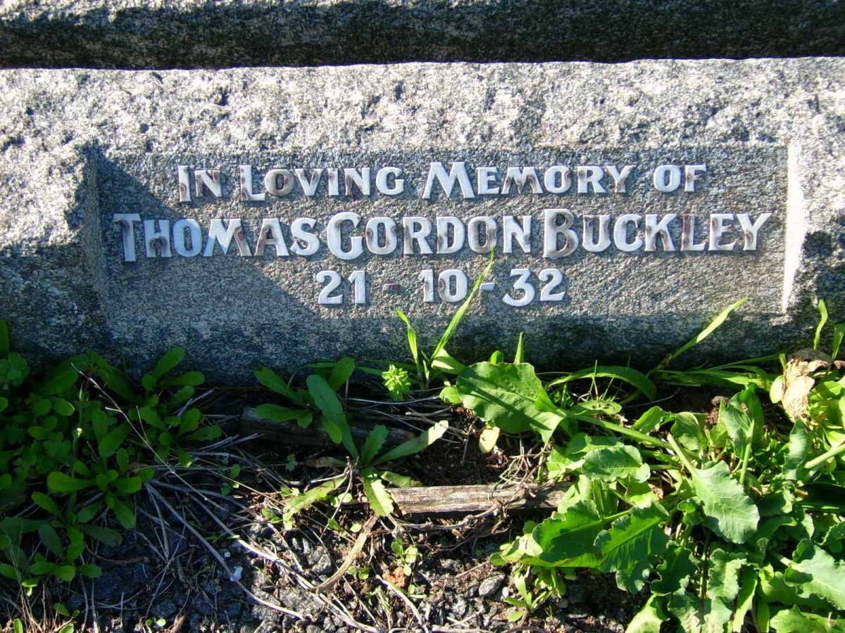 BUCKLEY Thomas Gordon -1932