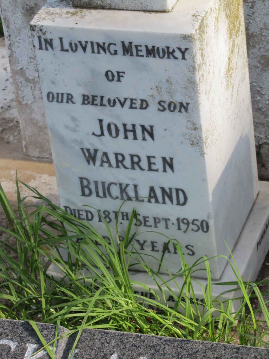 BUCKLAND John Warren -1950