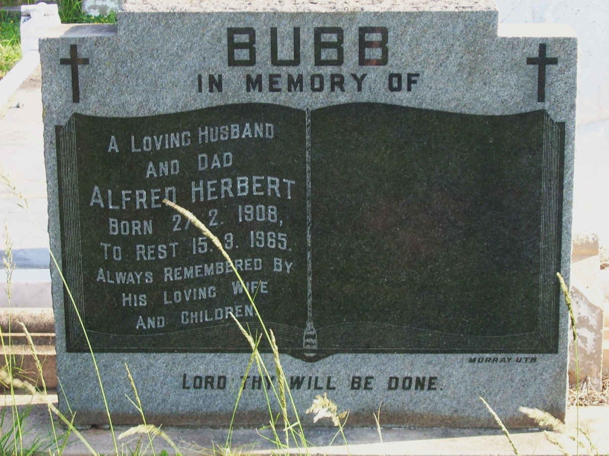 BUBB Alfred Herbert 1908-1965