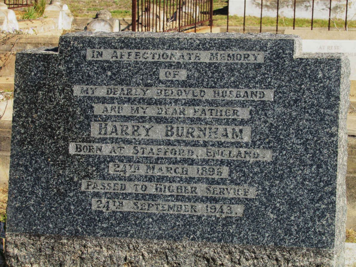 BURNHAM Harry 1896-1943