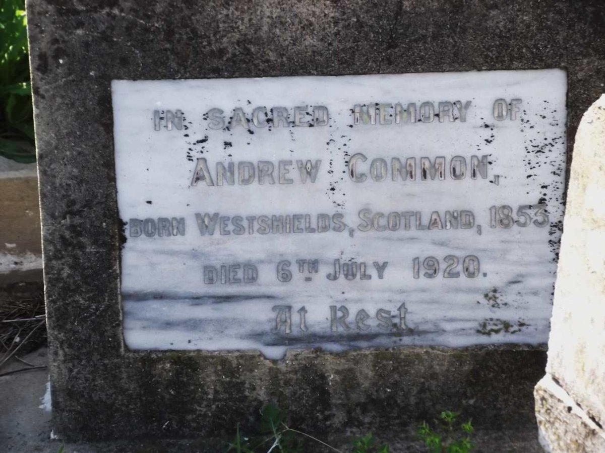 COMMON Andrew 1853-1920