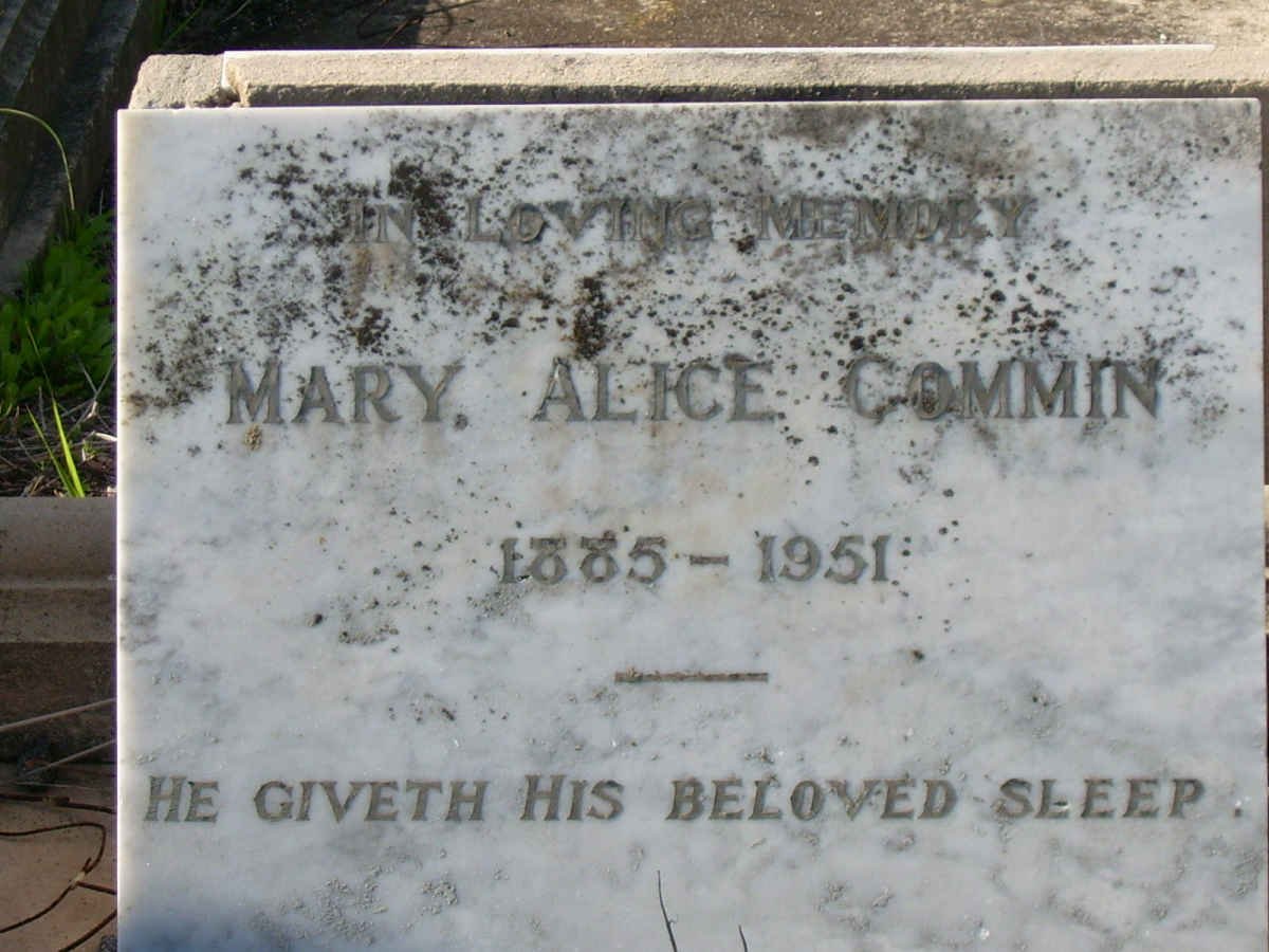 COMMIN Mary Alice 1885-1951
