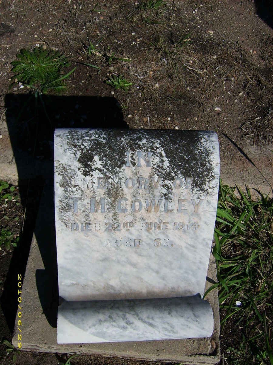 COWLEY T.M. -1914
