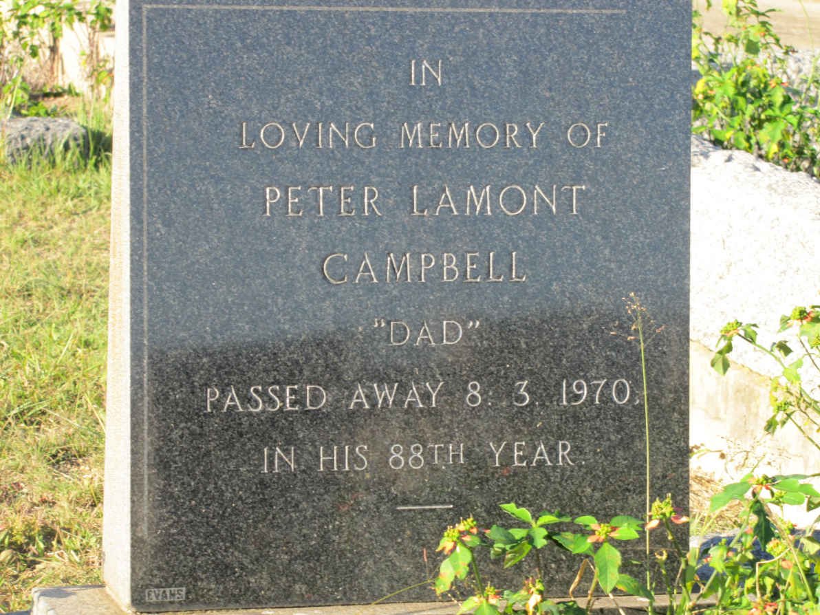 CAMPBELL Peter Lamont  -1970