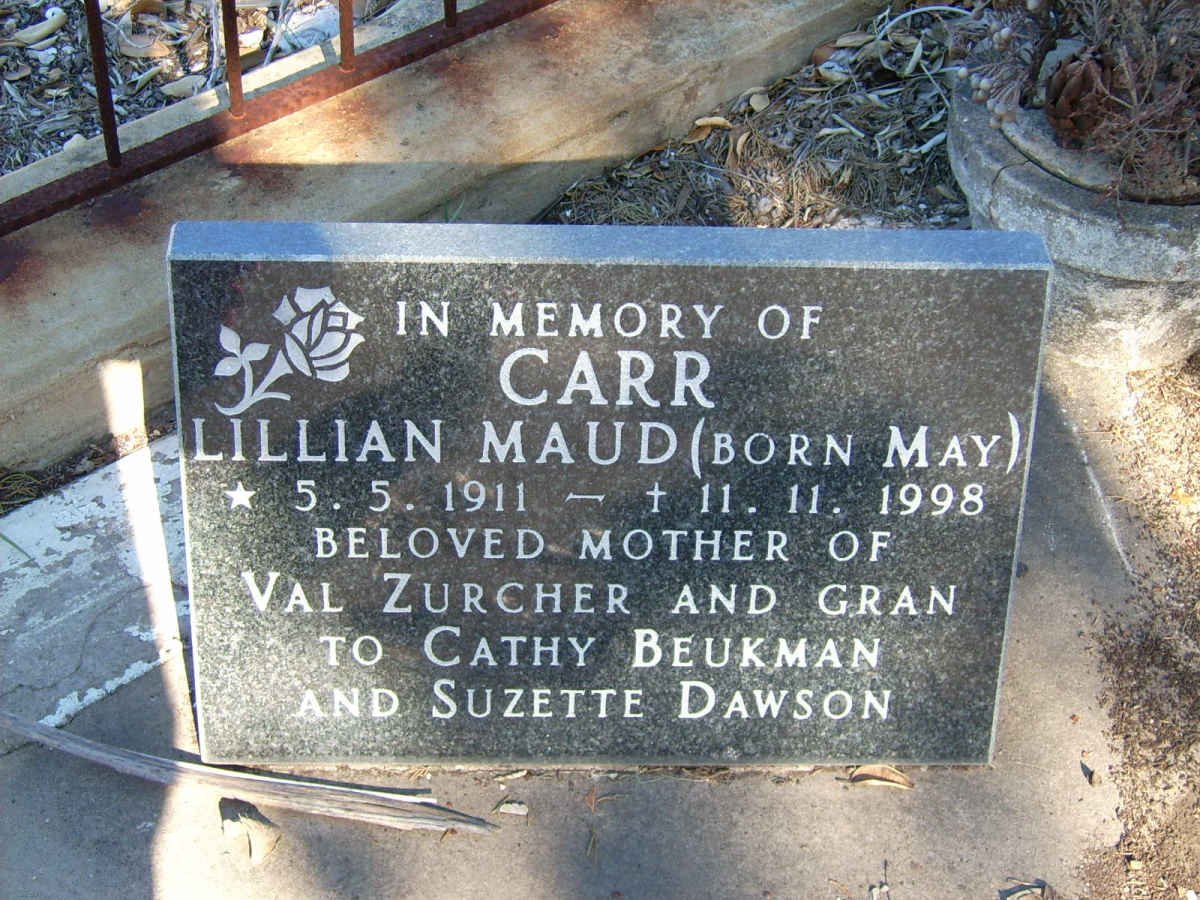 CARR Lillian Maud nee MAY 1911-1998