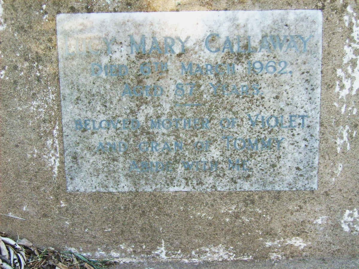 CALLAWAY Lucy Mary -1962