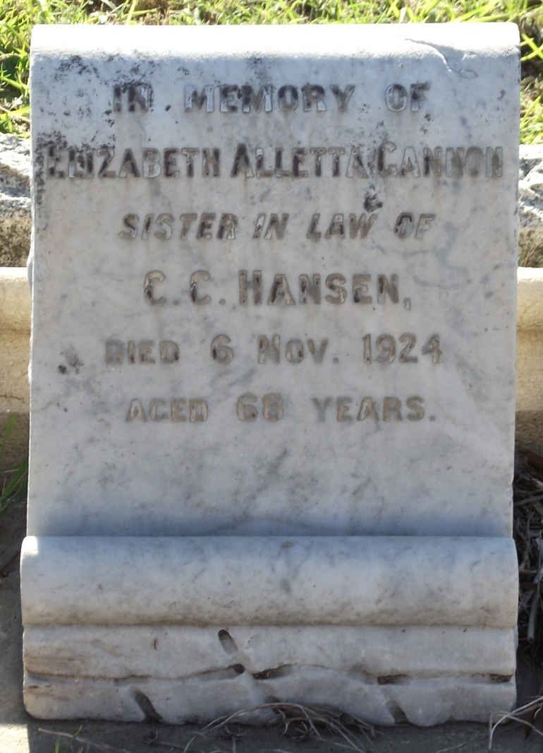 CANNON Elizabeth Alletta -1924