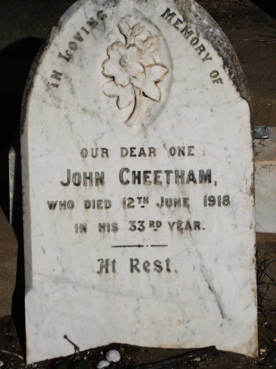 CHEETHAM John -1918