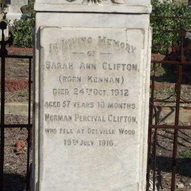 CLIFTON Norman Percival -1916 &amp; Sarah Ann KENNAN -1912