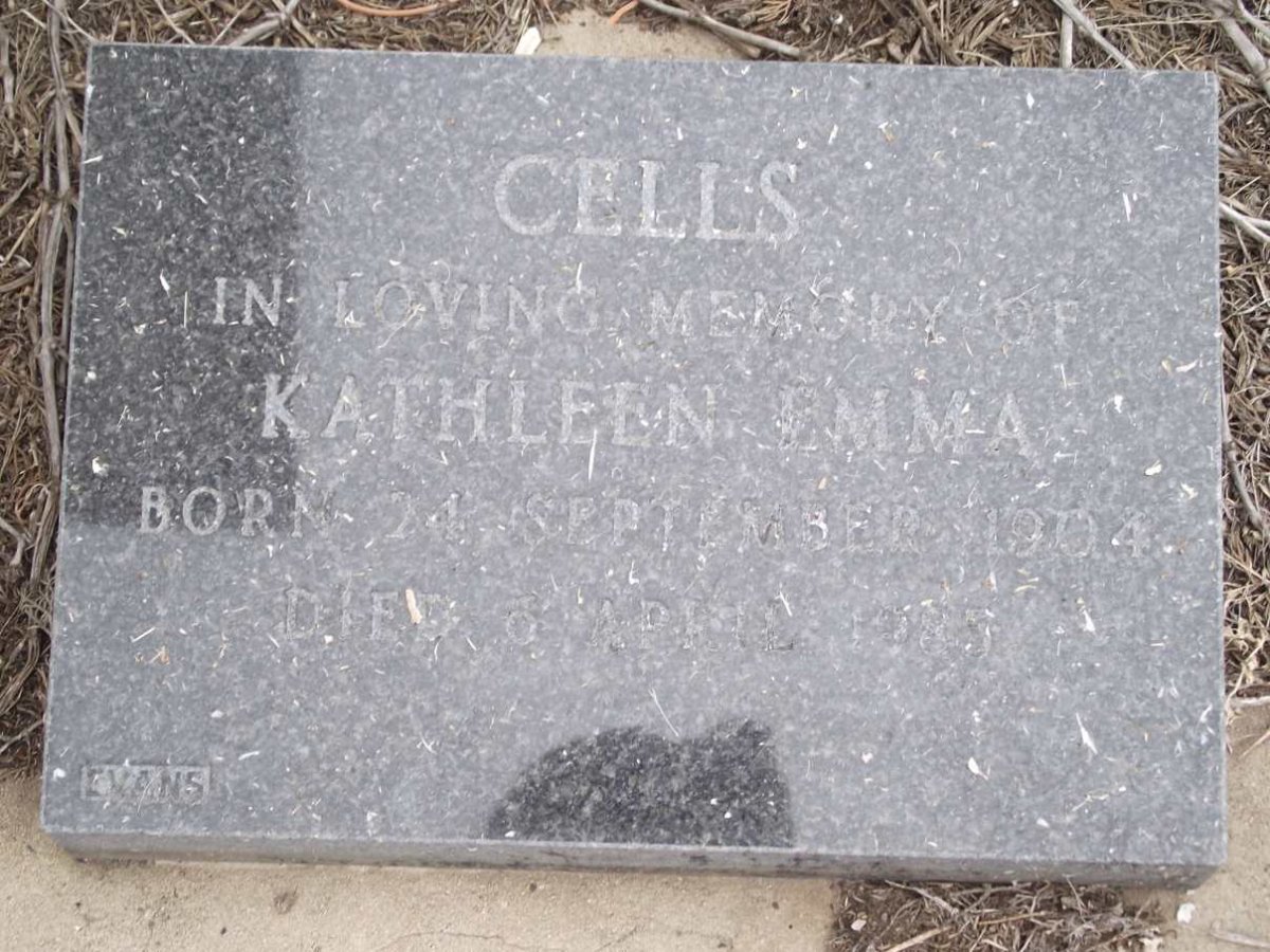 CELLS Kathleen Emma 1904-1985