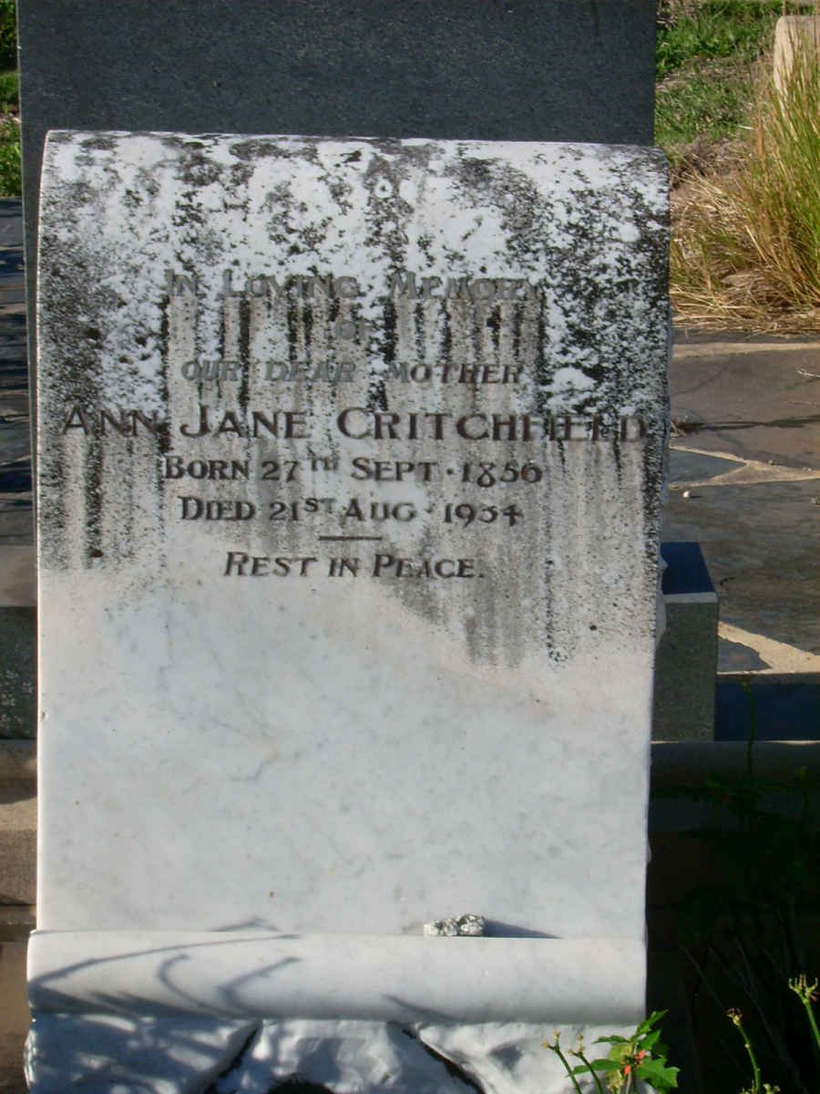 CRITCHFIELD Ann Jane 1856-1934