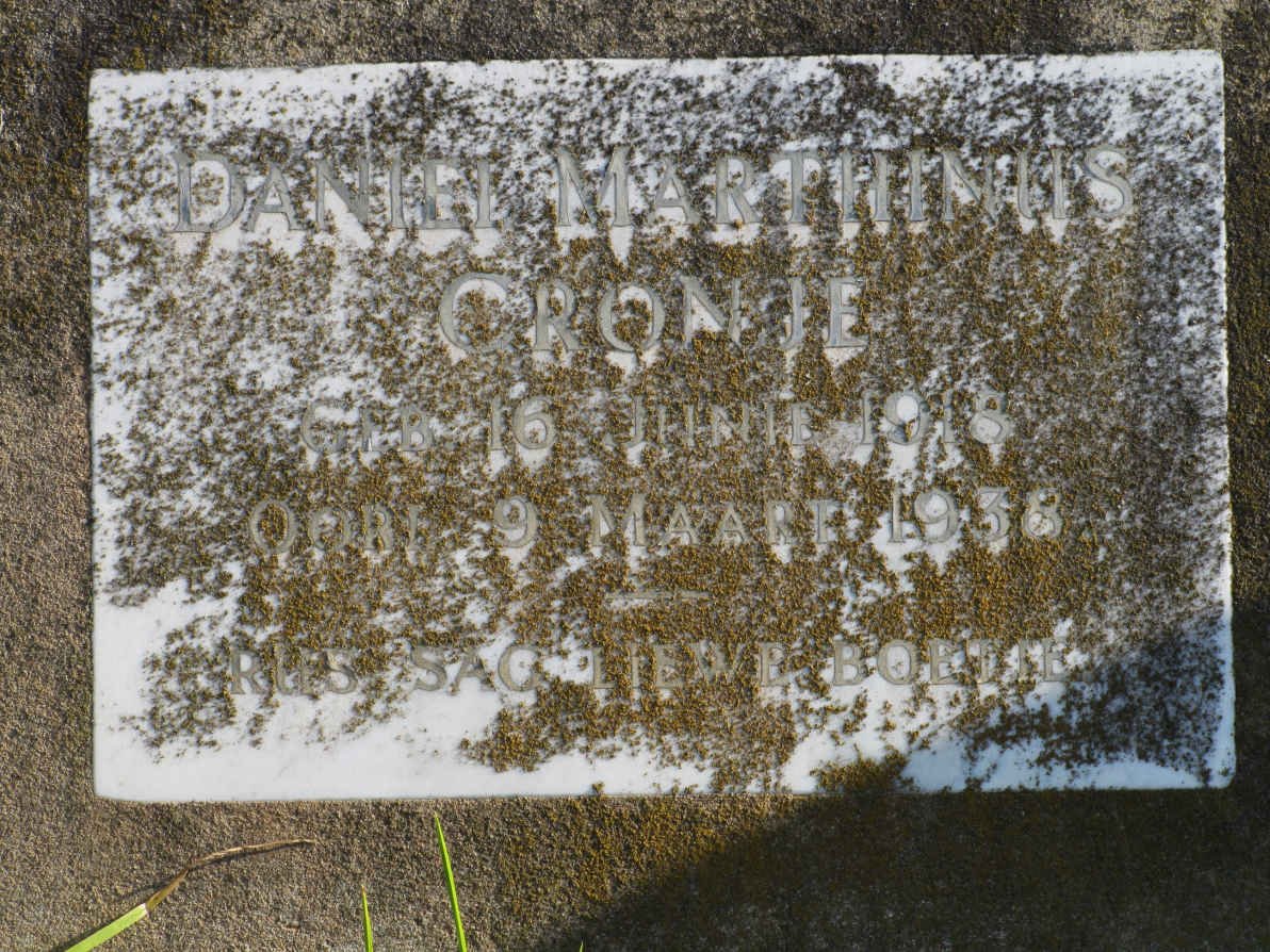 CRONJE Daniel Marthinus 1918-1938