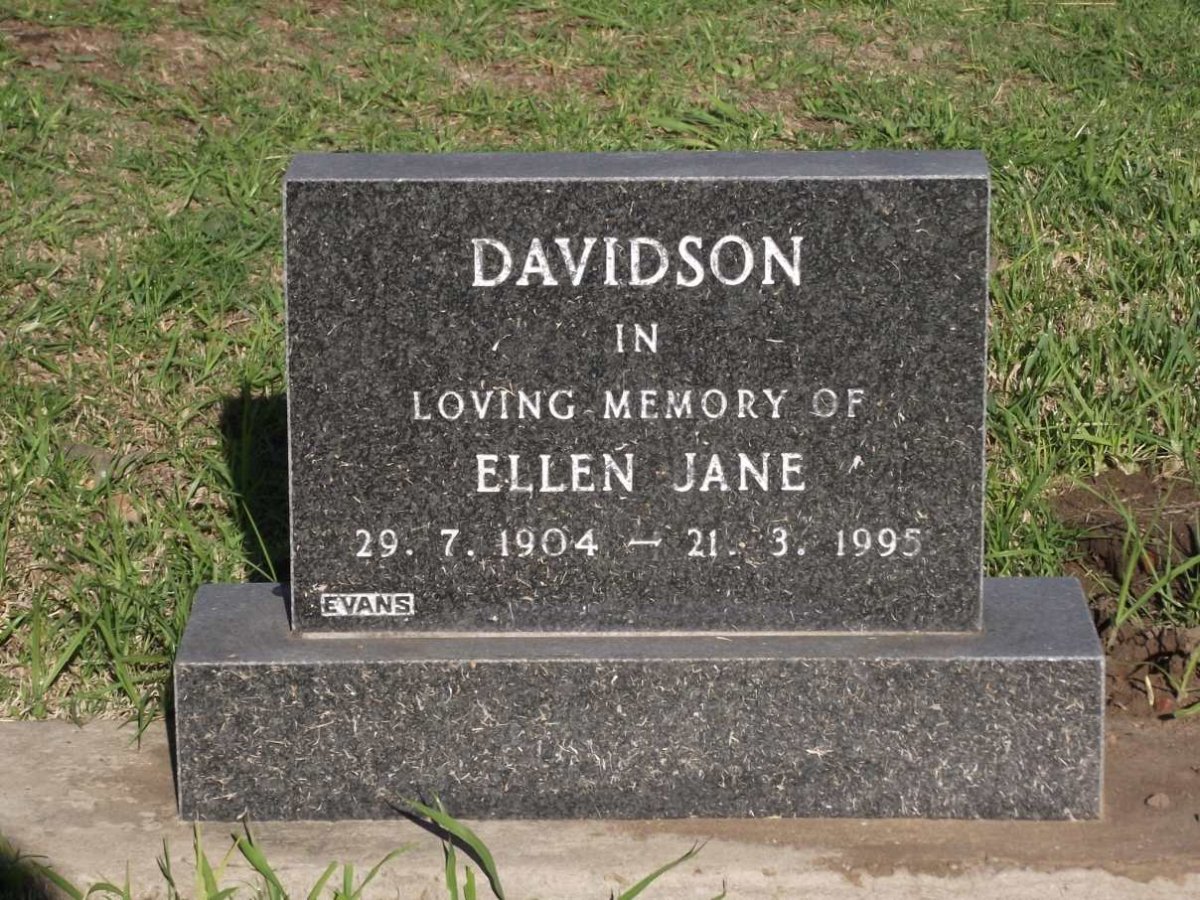 DAVIDSON Ellen Jane 1904-1995