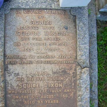 DIXON Squire -1950 &amp; Agnes -1927