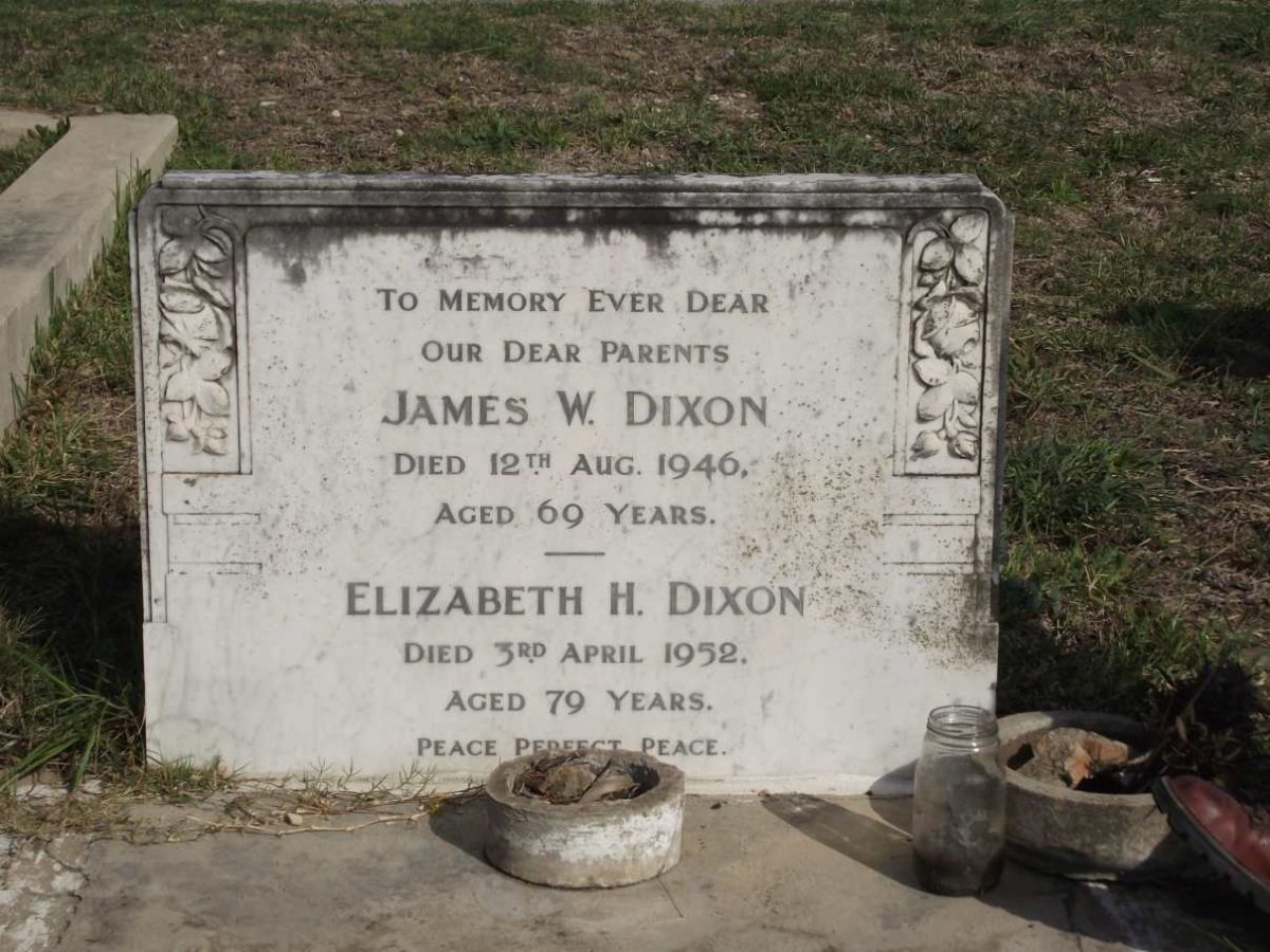 DIXON James W. -1946 &amp; Elizabeth H. -1952