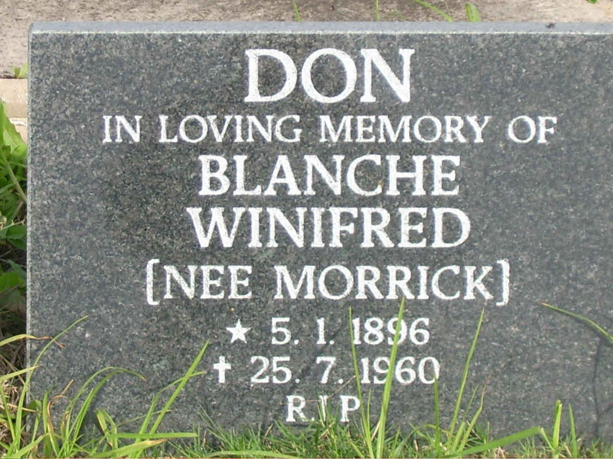 DON Blanche Winifred nee MORRICK 1896-1960