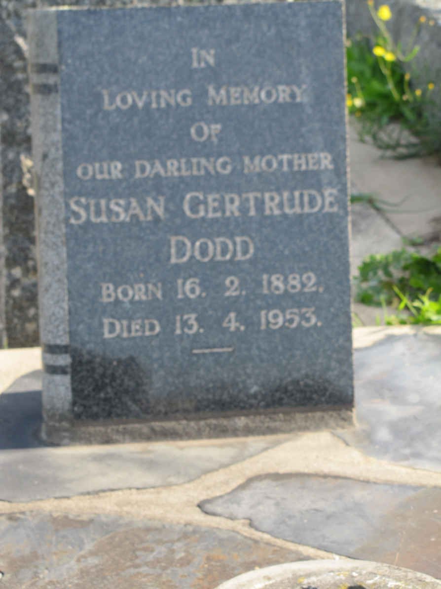 DODD Susan Gertrude 1882-1953
