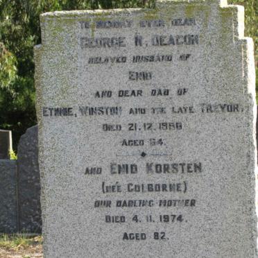 DEACON George N. -1956 :: KORSTEN Enid nee COLBORNE -1974