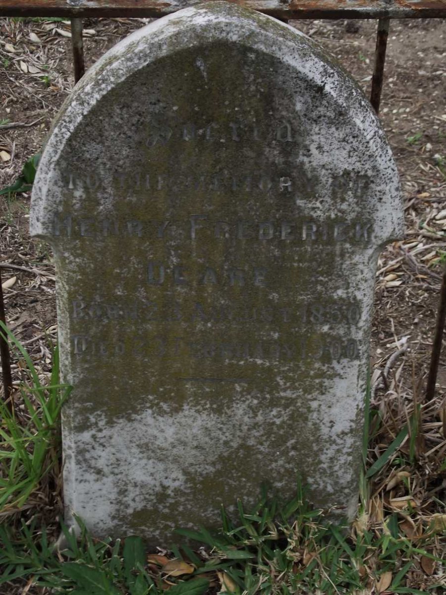 DEARE Henry Frederick 1850-1900