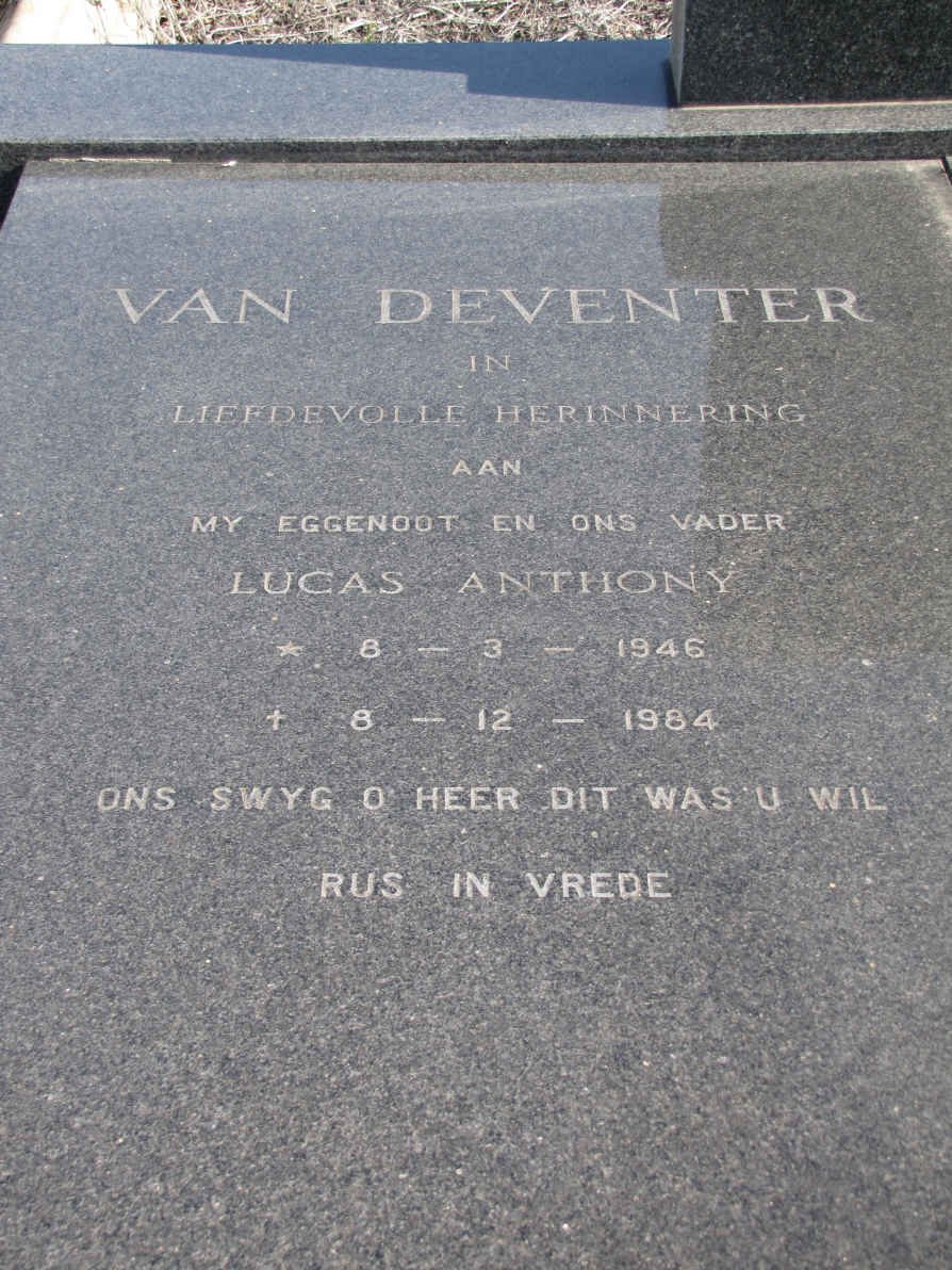 DEVENTER Lucas Anthony, van 1946-1984