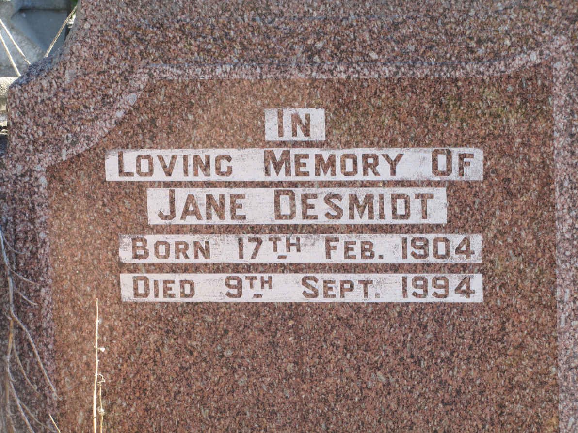 DESMIDT Jane 1904-1994