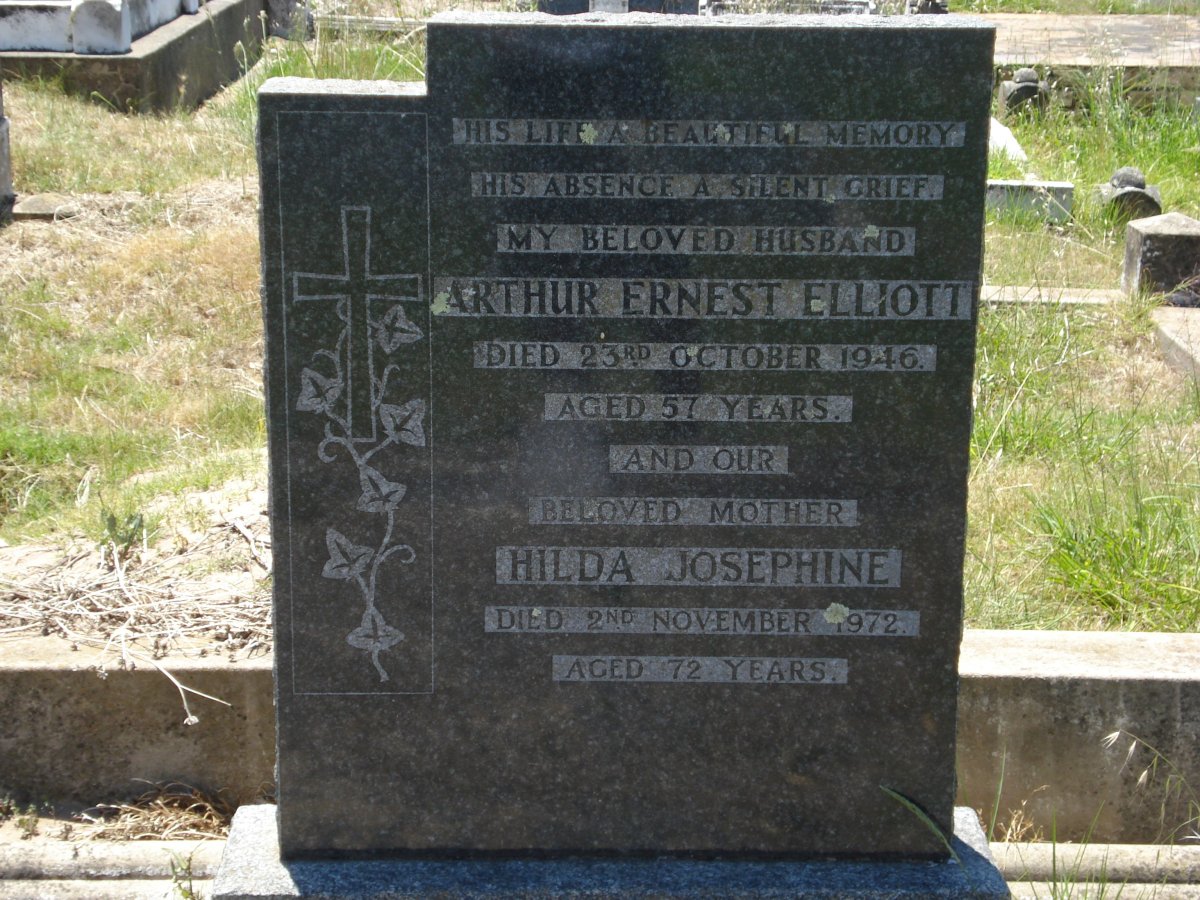 ELLIOTT Arthur Ernest -1946 &amp; Hilda Josephine -1972