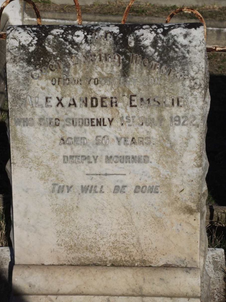 EMSLIE Alexander -1922