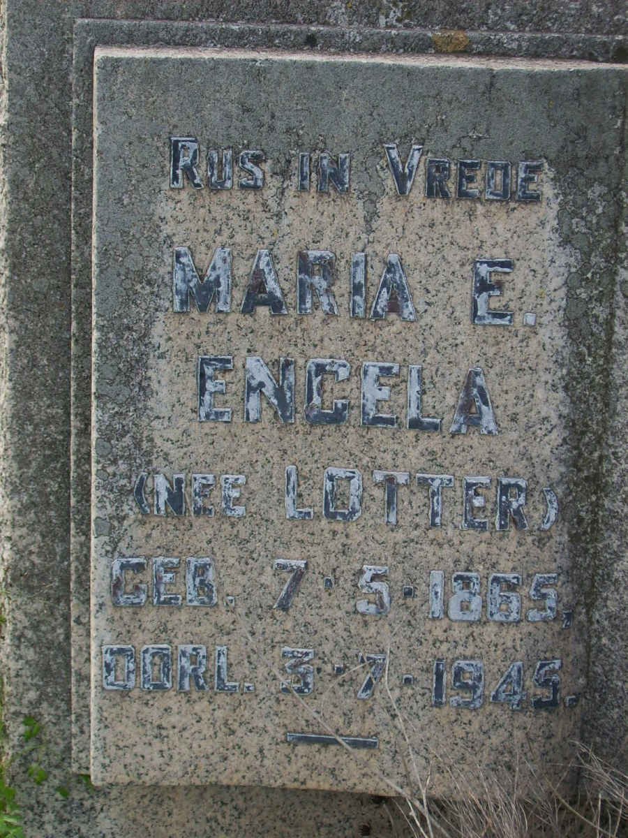 ENGELA Maria E. nee LOTTER 1865-1945